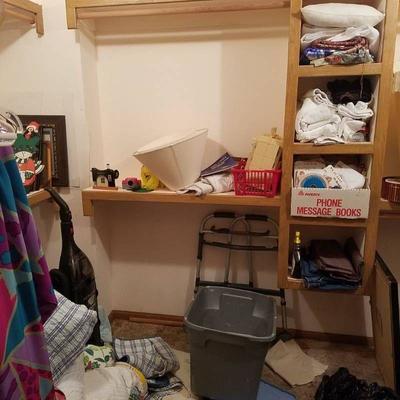 all contents in closet in the basement