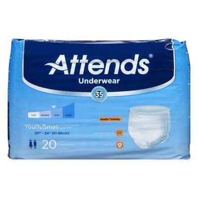 Attends Youth Small Protective Underwear, 20ct, 4p ...