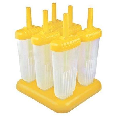 Tovolo Groovy Ice Pop Molds, Yellow - Set of 6