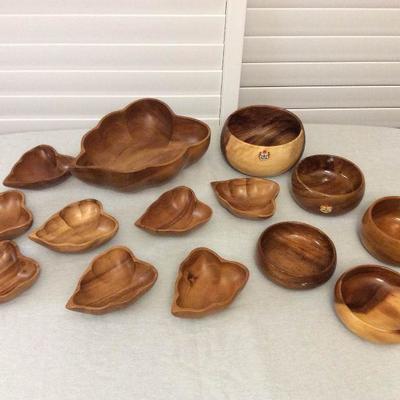 MME001 Carved Wooden Bowls