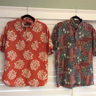 MME042 Two Reyn Spooner Aloha Shirts Size L