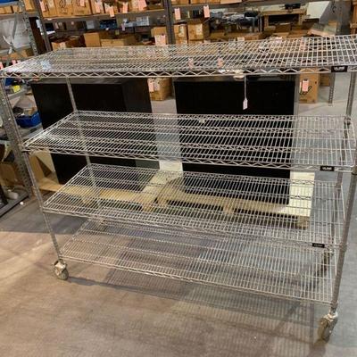 3003: Rolling Wire Rack Shelving Unit
6 foot by 2 foot by 5 foot tall