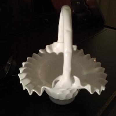 Milk Glass Basket
