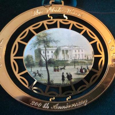 200th Anniversary White House Christmas ornament - 24Kt Gold 