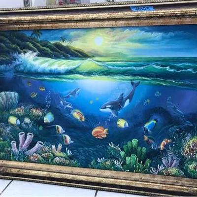MCC025 Original Signed Ocean Scene Painting 