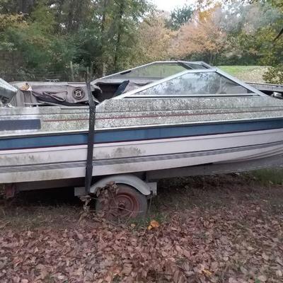 Boat w/ trailer - Chrysler rebuilt motor - 85 Force - no title 