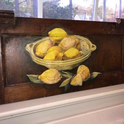 Decoupage lemons on old door
$20