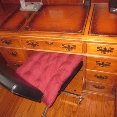 Vintage Leather Top Desk 