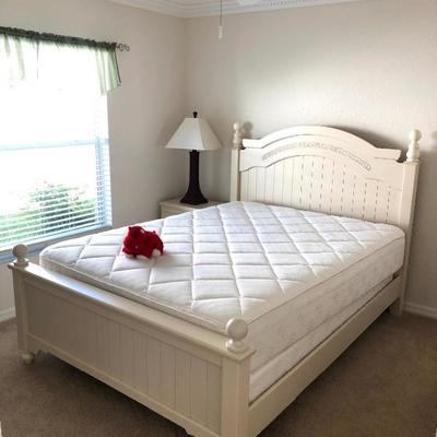 Cream Plantation-style 3-Piece Signature Design Queen Bedroom Suite - $685 (Save $50 on set)
INCLUDES:
Headboard & Footboard - $485...