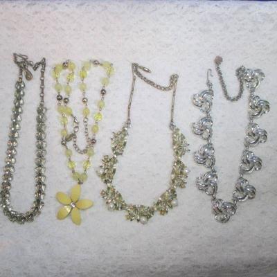 LOT OF FOUR CHOKER NECKLACES INCLUDING ROBERT ROSE ...
