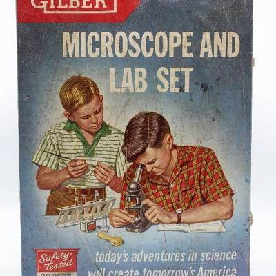 Gilbert Microscope And Lab Set from 1950s
