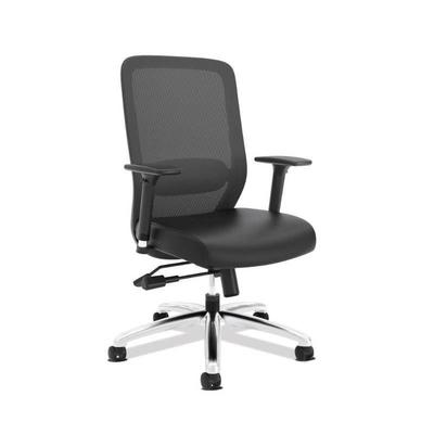 Basyx by HON Leather Seat Mesh High-back Chair - L ...