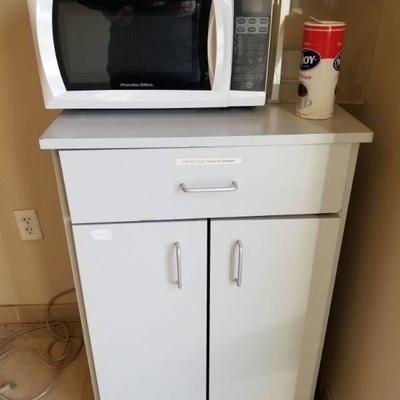 Cabinet With Small Microwave