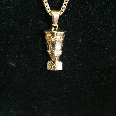 28 .18kt gold plated chain with pendant