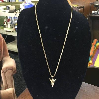 28 18kt gold plated chain with pendant