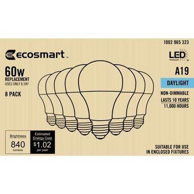 60-Watt Equivalent A19 Non-Dimmable CEC LED Light ...