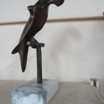 Somchai Bronze Parrot Sculpture