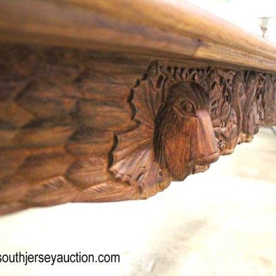 Highly Carved SOLID Mahogany Dining Room Table 