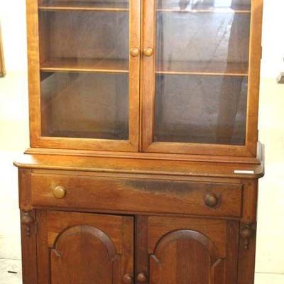  2 Piece Maple Arched Door China Cabinet 