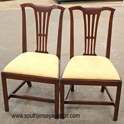  3 Piece “Kittinger Furniture” SOLID Mahogany Drop Side Breakfast Table with 2 Chairs 