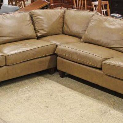 Like New Leather Sectional Sofa 