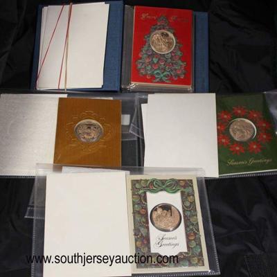  Selection of Season Greeting Cards with Commemorative Coins 