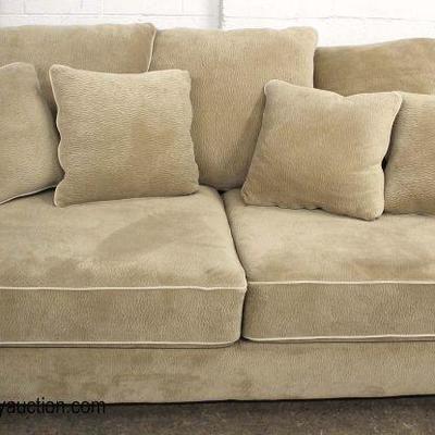  NEW Contemporary Upholstered Sofa with Pillows 