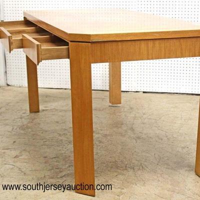  Burl Maple “Baker Furniture” 3 Drawer Contemporary Desk 