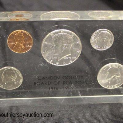  U.S. 1964 Silver Coins Paperweight 