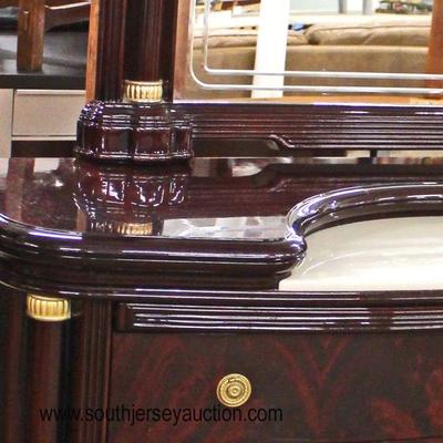  Italian Lacquer Marble Top Dresser with Mirror â€“ Made in Italy 