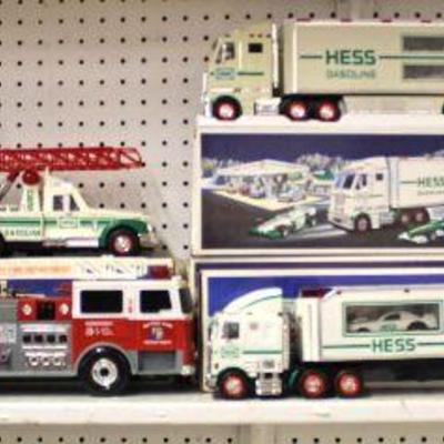  Large Collection of Hess Trucks 