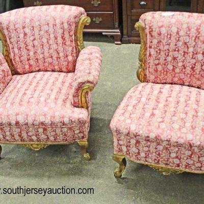 PAIR of Upholstered Petite Victorian Chairs 