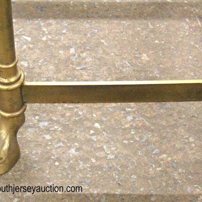  VINTAGE Brass and Glass Hoof Foot Sofa Table 