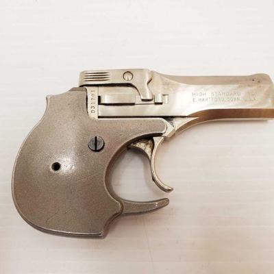 High Standard Derringer .22 mag Semi Auto Pistol with Holster
Serial Number:D31791
Barrel length: 3.5