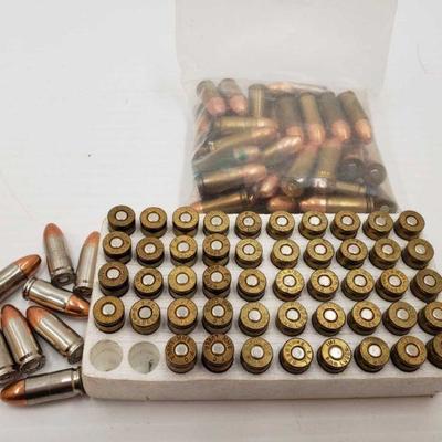 520: Aprox 105 of 9mm
One sealled bag the rest open boxed around 105 arounds of 9mm caliber.