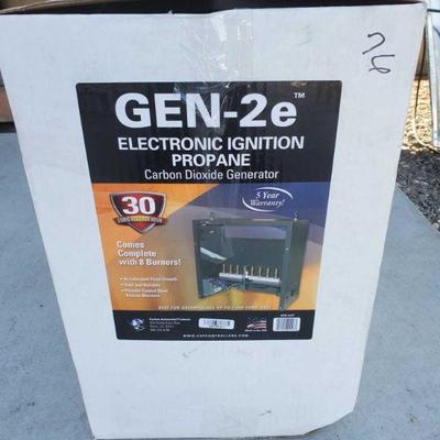 5039: New, GEN-2e Carbon Dioxide Generator
New, Electric ignition propane GEN-2e Carbon Dioxide Generator
OS12-84484.76