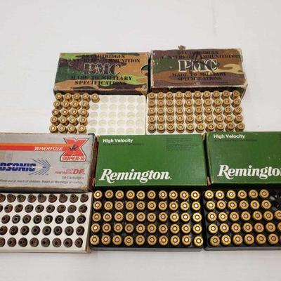 521: Approx 206 rounds of 9mm
5 boxes of 9mm total 206. One box of 50 rounds corroded.
