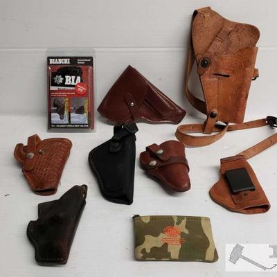 9152: 11 Mixed Brand Gun Holster
All different Brands and Unknown Guns size.