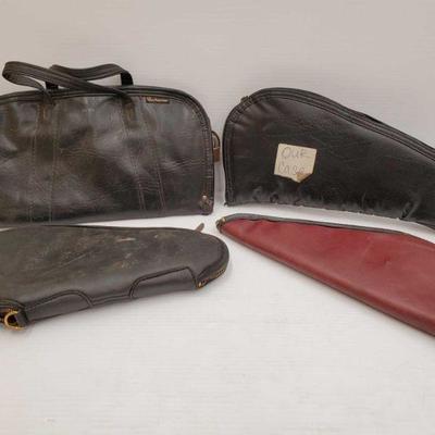 800: 4 Leather Pistol Cases
Measures approx from 14