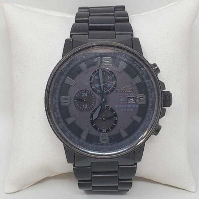 1300: Citizen Eco-Drive Nighthawk Watch
Model GN-4W-S Measures approx 46mm Does not tick
OS14-069874.19 1 of 3