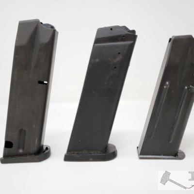 752: 3 High Capacity Magazines, Out of State or LEO
First Magazine is a Beretta 15 rnds 9mm Second Magazine is a HK 12 rnds 40 cal Third...