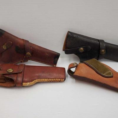 827: 4 Leather Gun Holsters
Brands include Brauser Bros Inc., Safariland and Heiser
