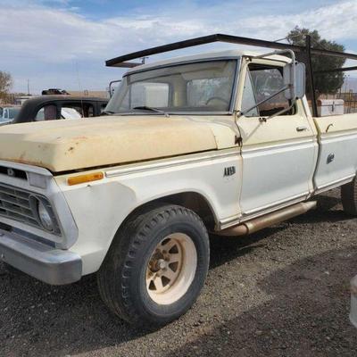 125: 1973 Ford F250
VIN: F25HRQ22180

California title in hand 
DMV fees : $1571 and $70 doc fees 