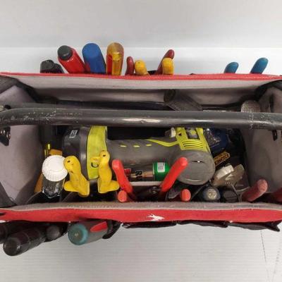 5600: Husky Tool Bag with Miscellaneous Tools and Ryobi Power Tool
Husky Tool Bag with Miscellaneous Tools and Ryobi Power Tool...