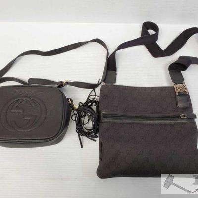 9036: Two Gucci Sidebags
Nonauthenticated, 2 Gucci Sidebags w/ straps Gucci, Designer, Fashion, Sidebags
 	 	 