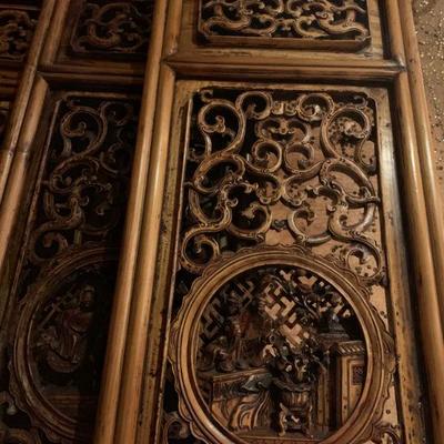Chinese Carved Lattice Work Screens 