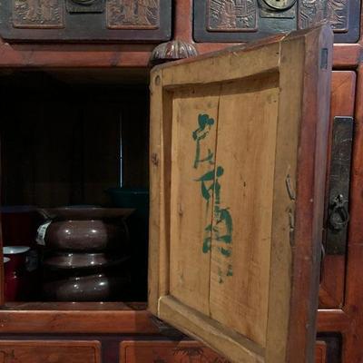 Hand Carved Chinese Cabinet 