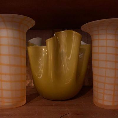 Murano Glass Vases, Pairpoint Glass