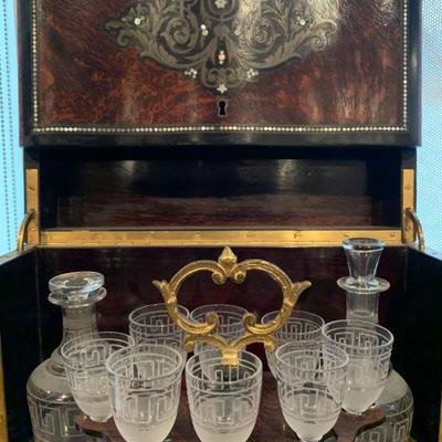 Mid 19th Century French Boulle Counter Top Bar 