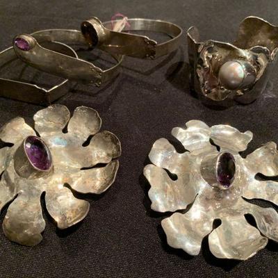 Artisan Jewelry with Sterling and Semi Precious Stones 
